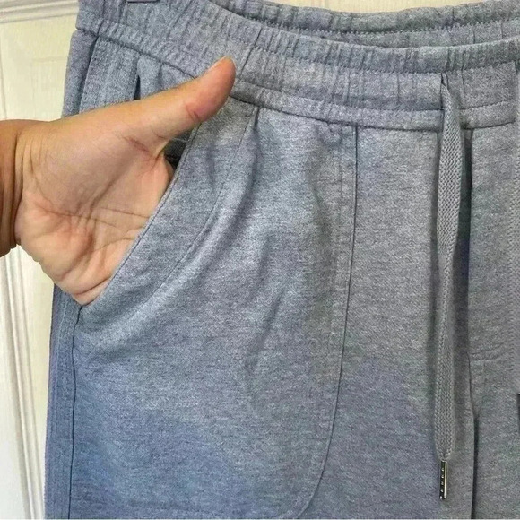 Athleta Farallon Heather Light Blue Wide Leg Crop Pant Size 4 - Picture 2 of 6